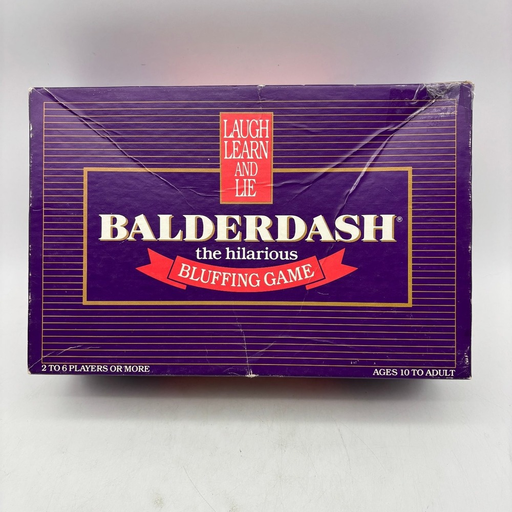 Vintage Balderdash Board Game Complete 1984 Original Hilarious Bluffing Party